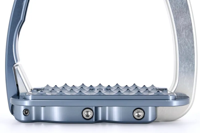 Tech Venice Flat Evo Safety Stirrups-Silver/Titanium-2